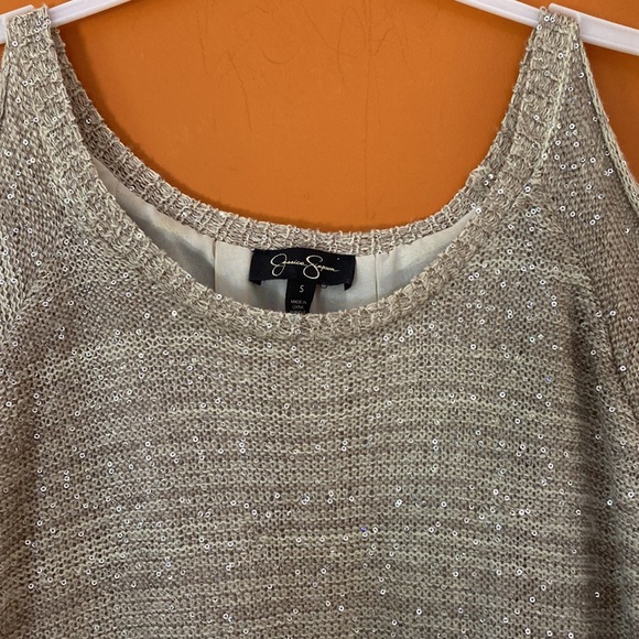 Jessica Simpson ladies cold shoulder sweater with sparkles in size small. - Picture 2 of 9